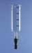REACTEUR  VERRE CYLINDRIQUE GRADUE FOND ROND CAPACITE 10 L  DN 200 DIAM 215 MM HAUT 600 MM AVEC ROBINET DE VIDANGE VALVE 15 MM